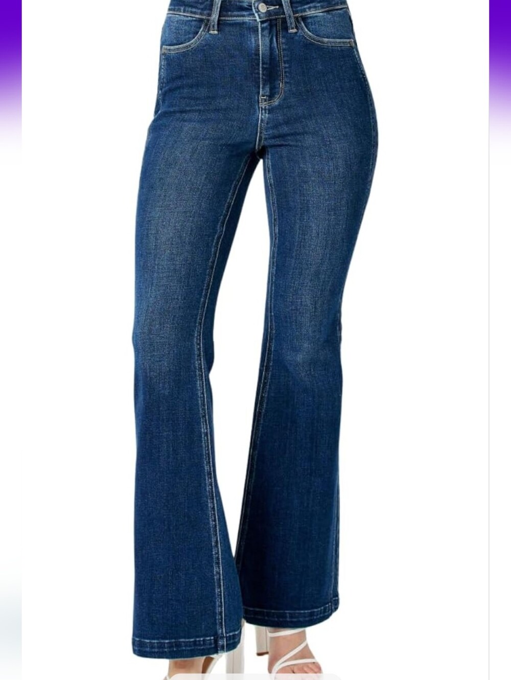 Judy Blue High Rise Side Seam Detail Flare Jeans
